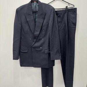 Moore's Gabardine Double Breasted Pure Wool Pants Blazer Suit Set! (44L 36W)